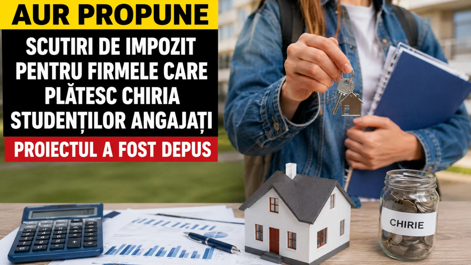 AUR vrea facilități fiscale pentru firmele care plătesc chiria studenților angajați. Proiectul de lege a fost depus în Parlament