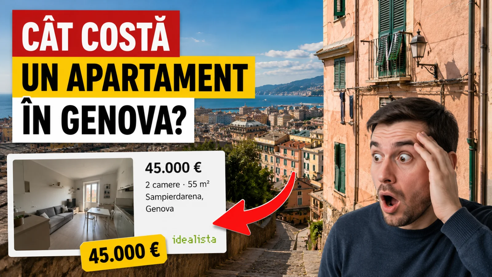 Cât costă un apartament cu două camere în Genova. Românii au rămas fără cuvinte după ce au văzut prețul