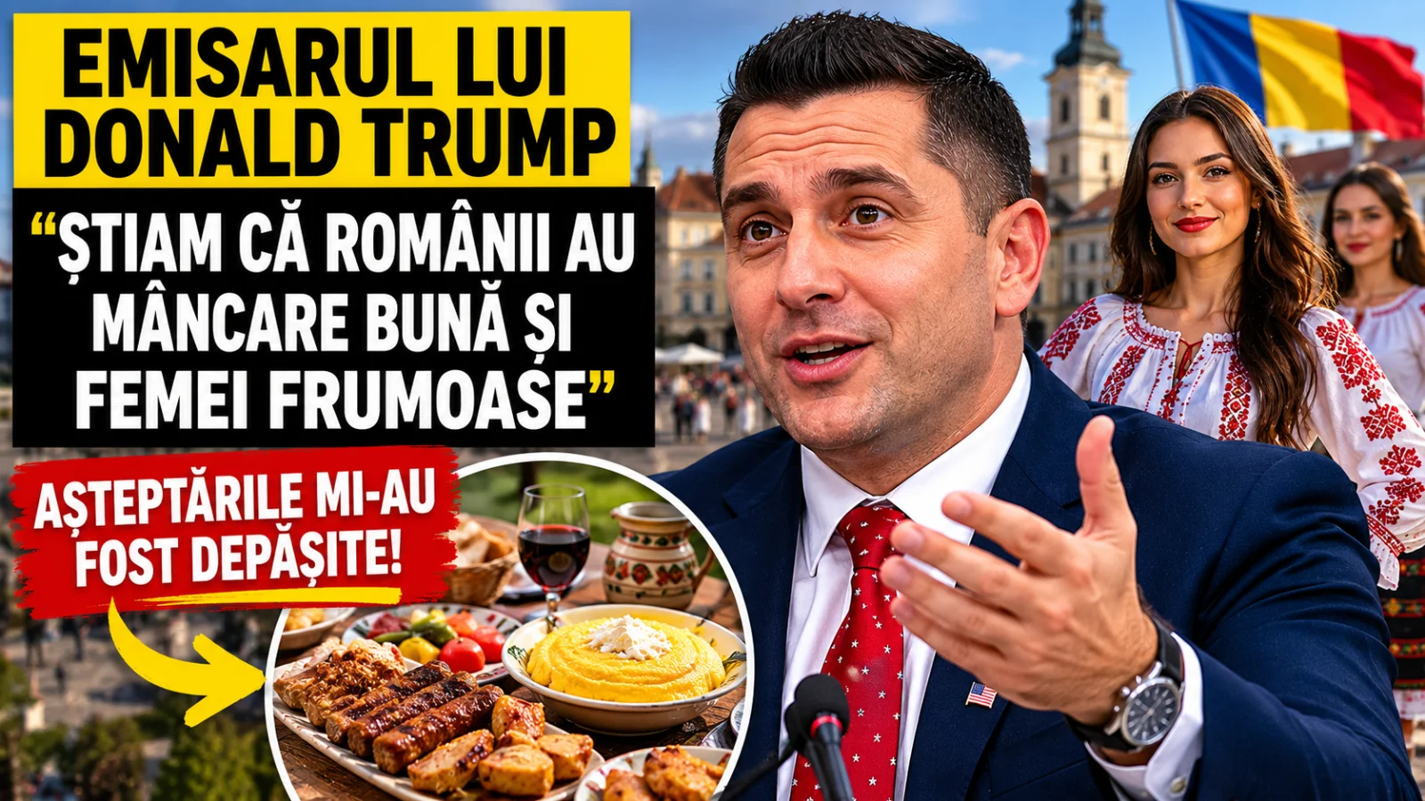 Nick Adams, apropiat al lui Donald Trump: „Știam că aveți mâncare bună și femei frumoase”