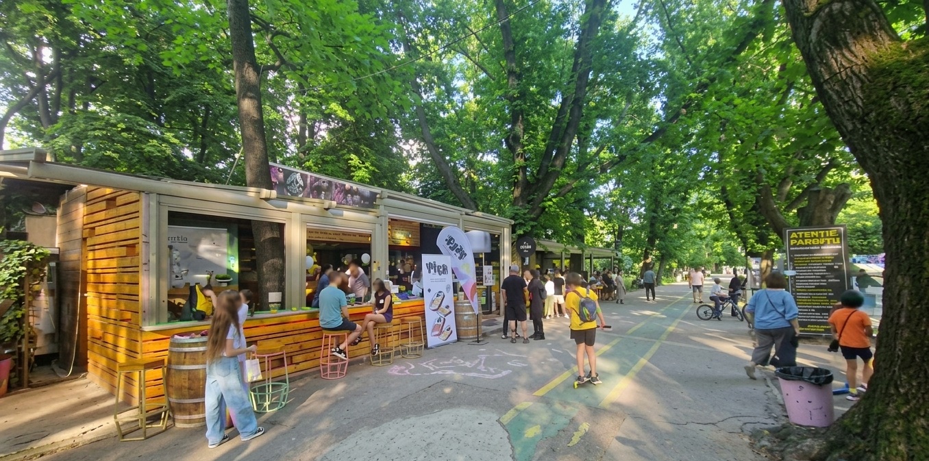 Parcul Herăstrău cu terase și construcții neautorizate