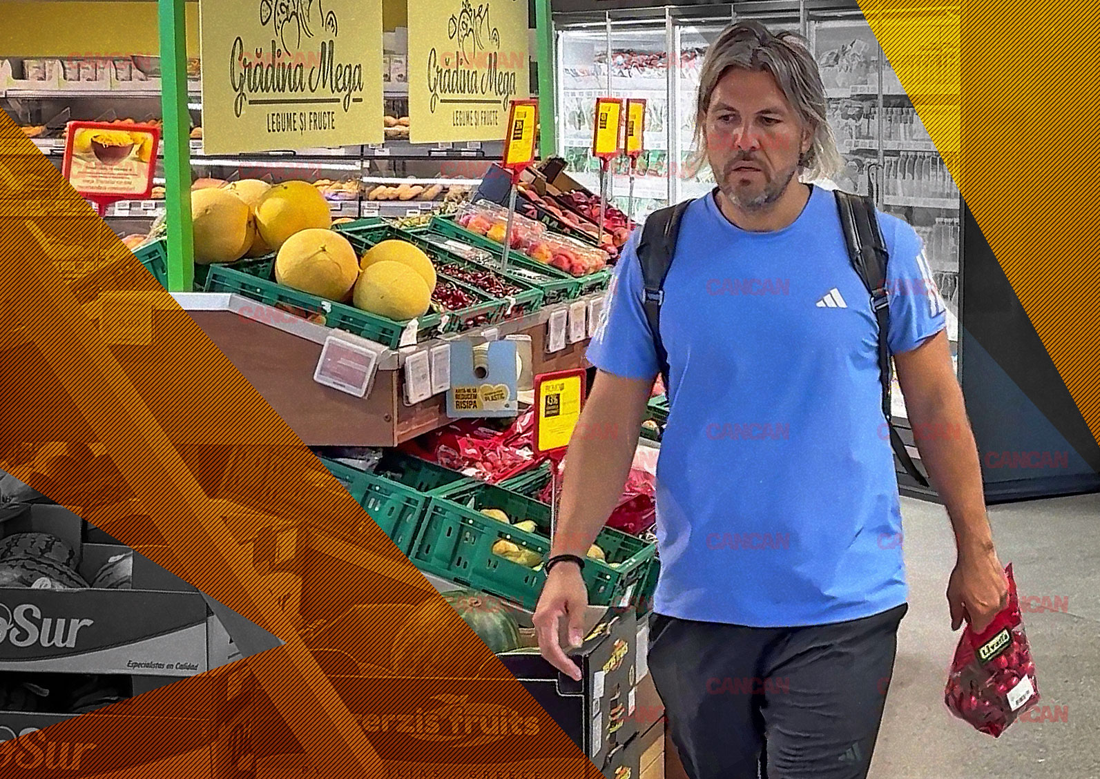 Adi Vasile la cumpărături în supermarket
