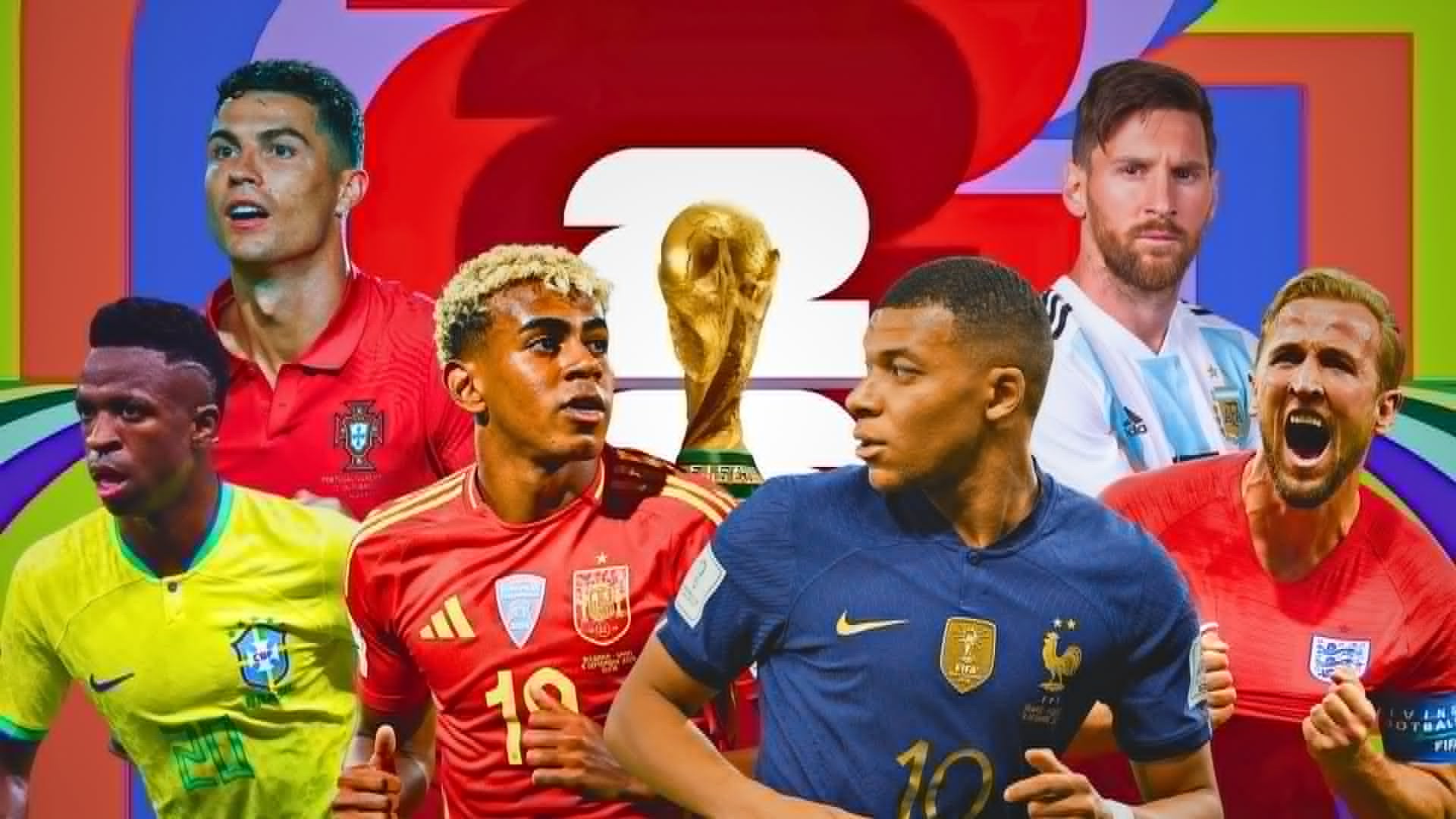 Jucători de fotbal sărbătorind cu trofeul Cupei Mondiale