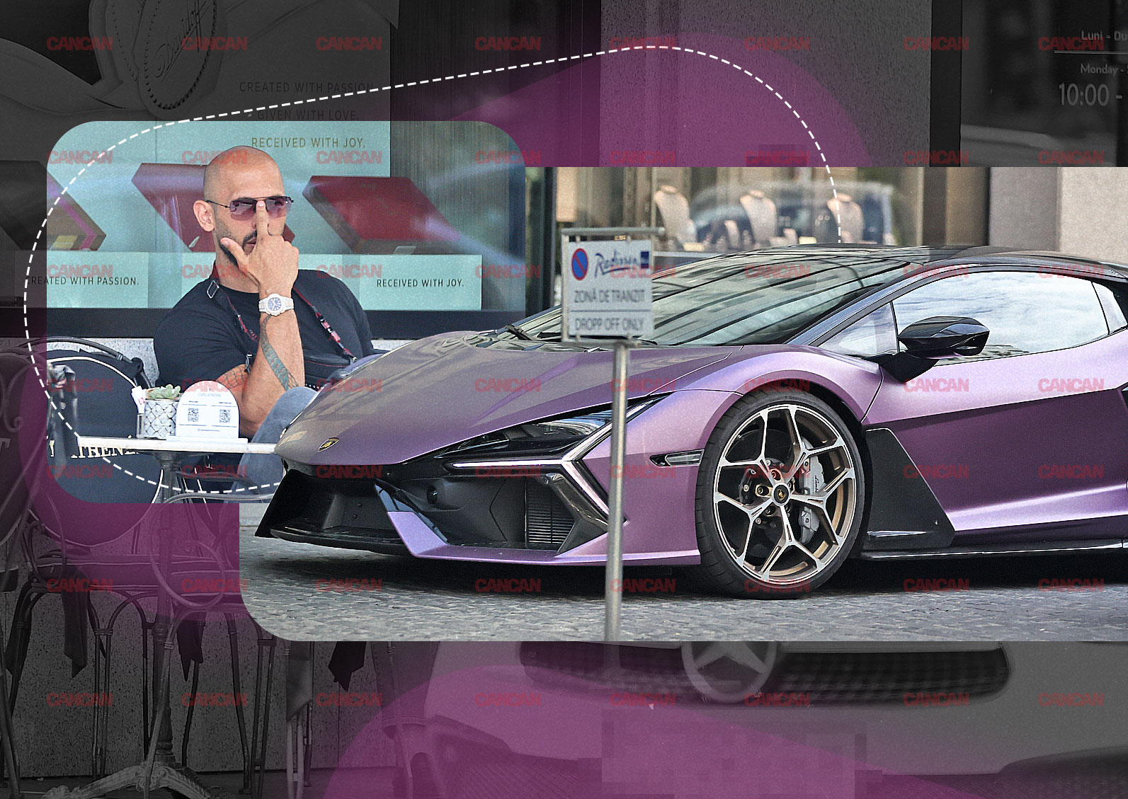 Andrew Tate, surprins la volanul unui Lamborghini Revuelto în București, fără însoțitoare