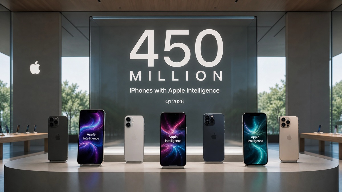 iPhone-uri Apple cu ecran luminos și logo Apple Intelligence