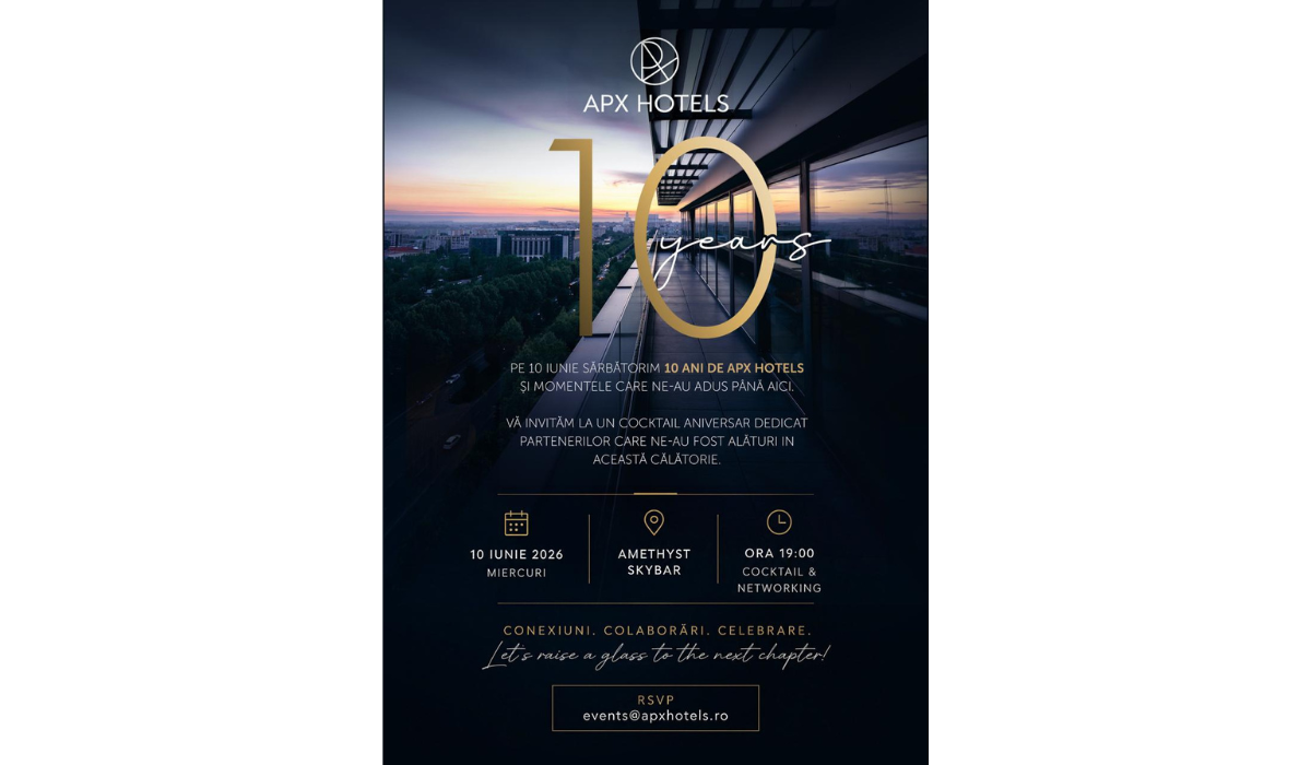 APX Hotels aniversează 10 ani de dezvoltare în ospitalitatea românească