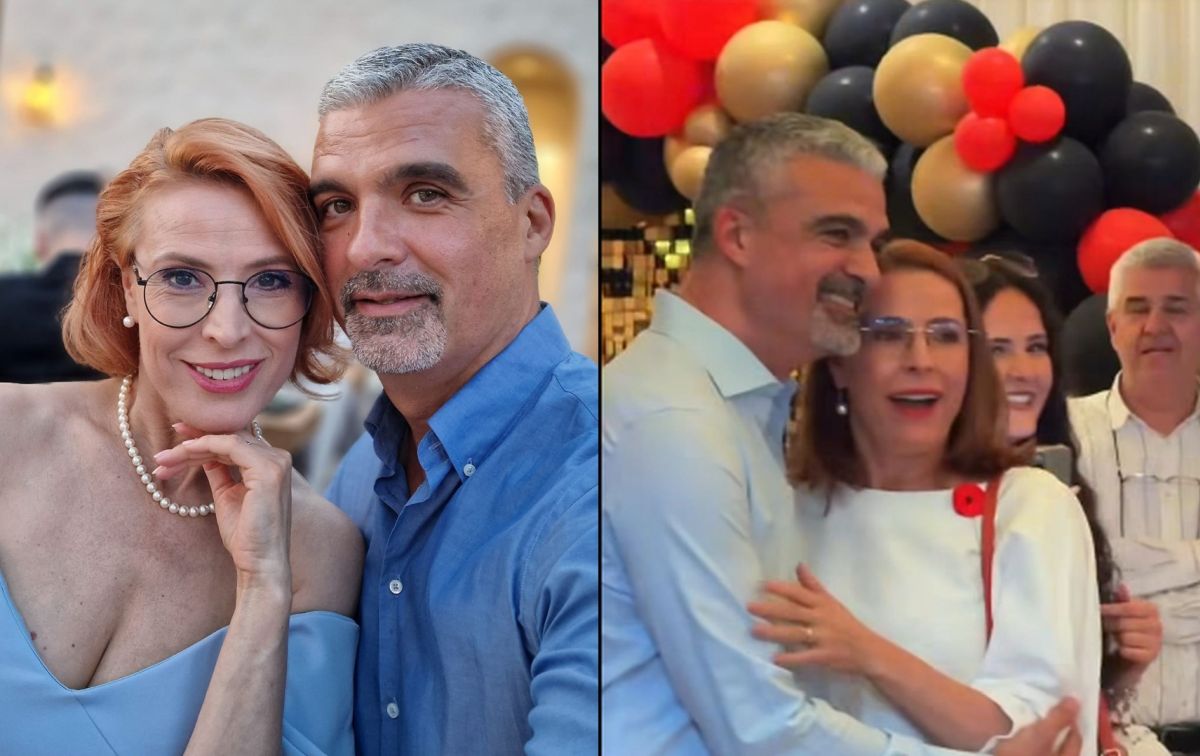 Aurelian Temișan și Monica Davidescu la petrecerea aniversară de 20 de ani de căsnicie