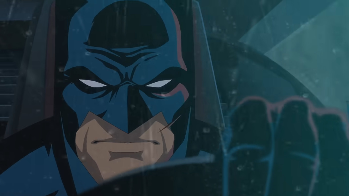Posterul filmului Batman: Knightfall cu Batman, Bane și Azrael