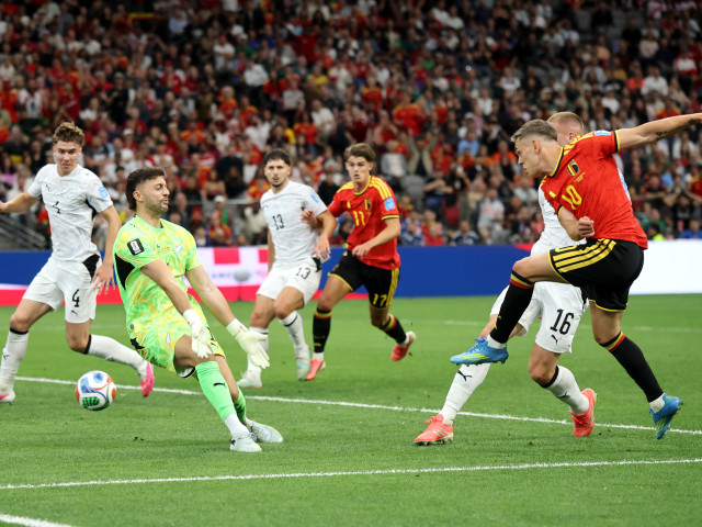 Jucătorii Belgiei sărbătoresc după golul marcat împotriva Noii Zeelande în Cupa Mondială 2026