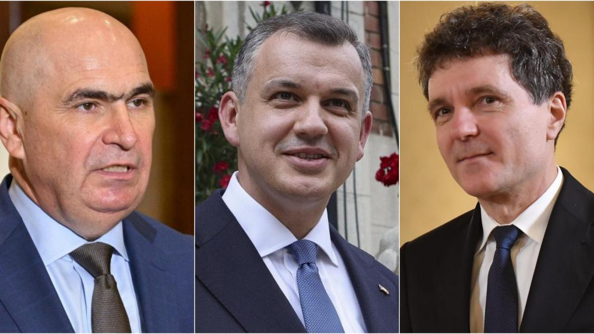 Ilie Bolojan și Nicușor Dan, președinți PNL și USR, în timpul unei ședințe