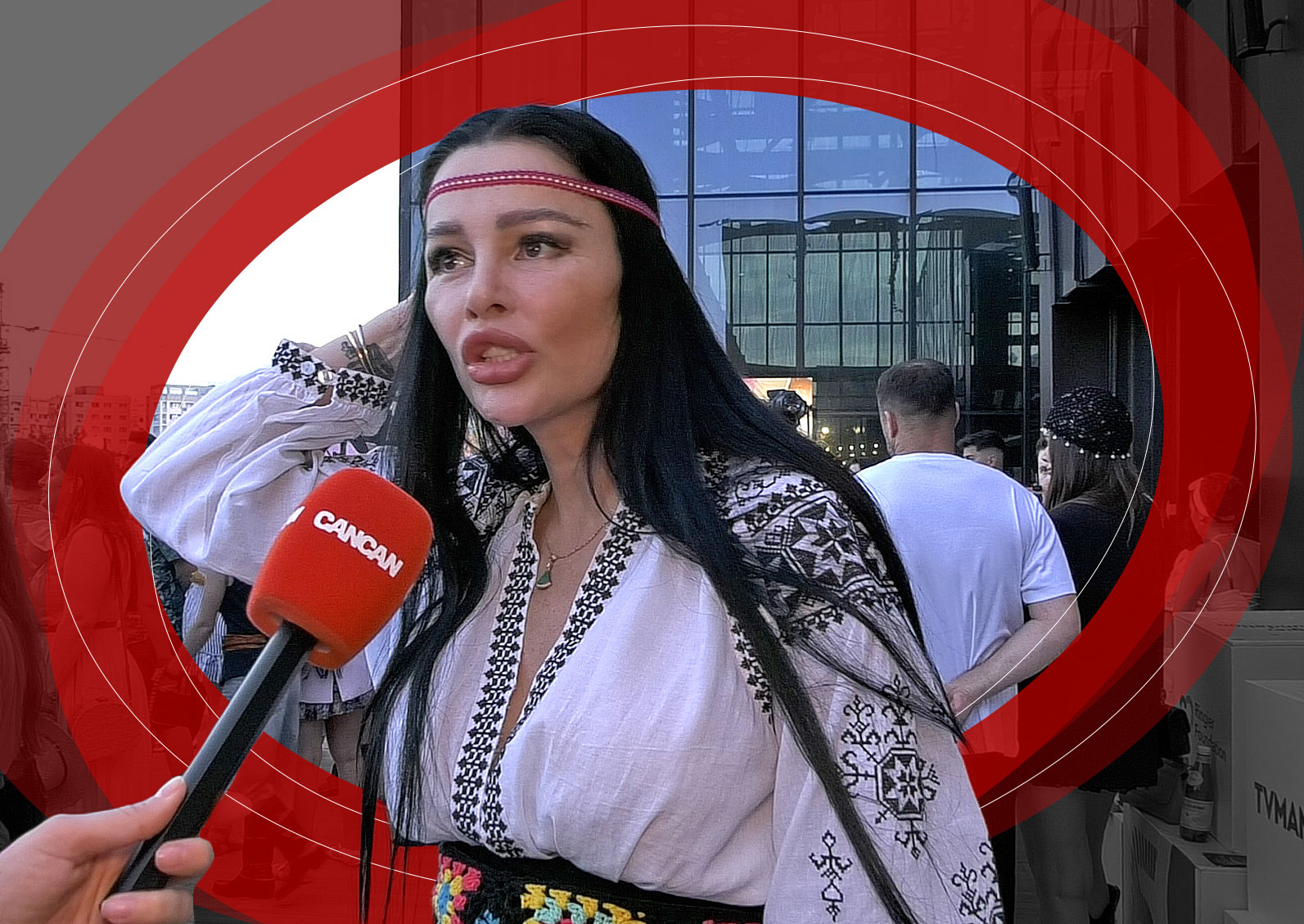Brigitte Pastramă în timpul unui interviu