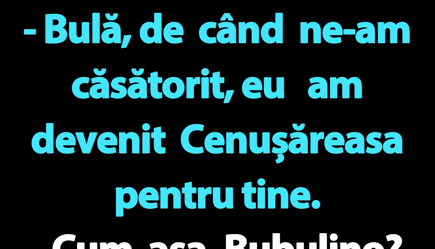 Bulă și Bubulina, într-un banc de nota 10 cu umor de cuplu