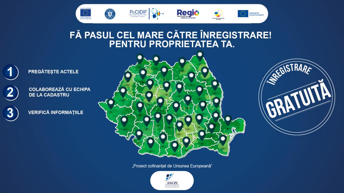 Harta cadastrală cu proprietăți înregistrate