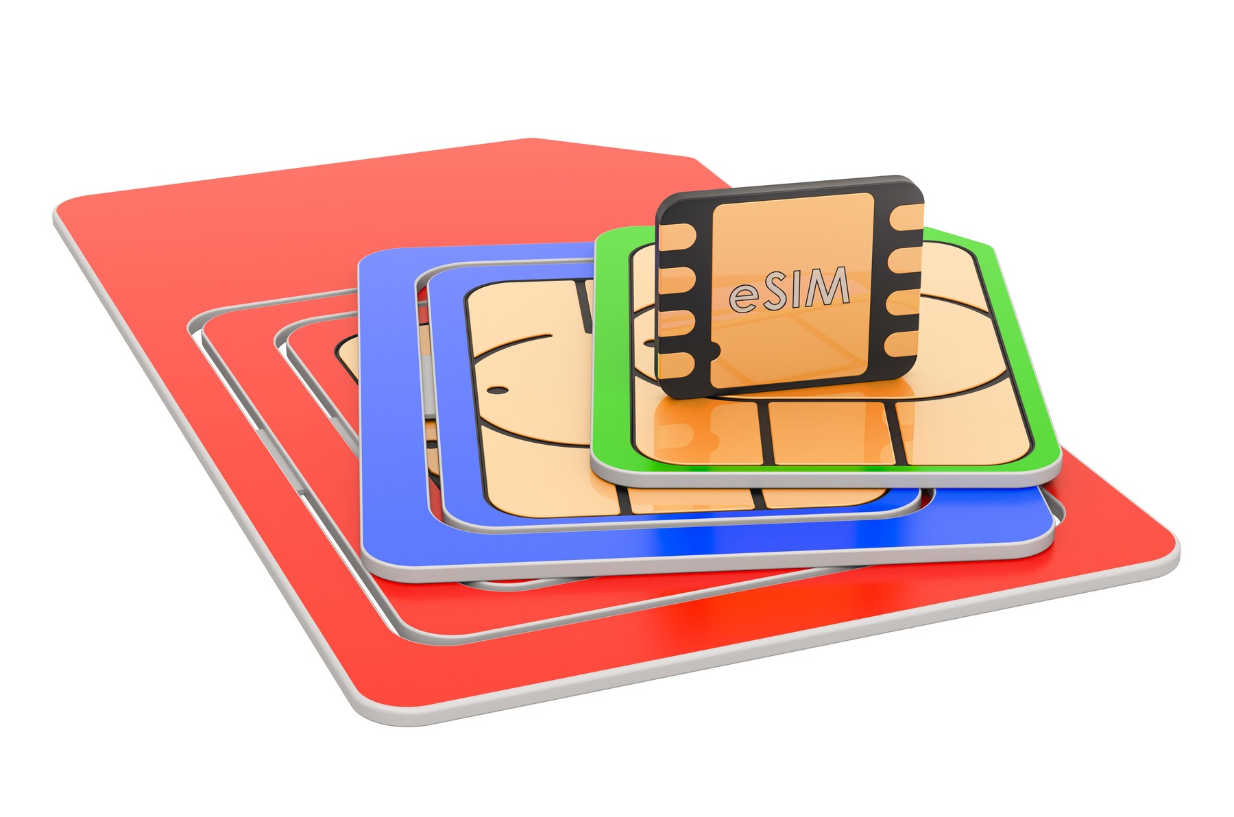 Telefon cu eSIM activat, afișând setările pentru cartela SIM virtuală