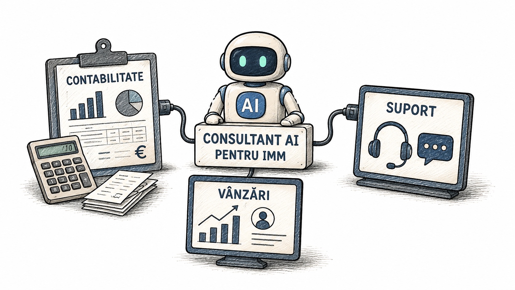 Consultant AI pentru IMM: ce poți automatiza în contabilitate, vânzări și suport