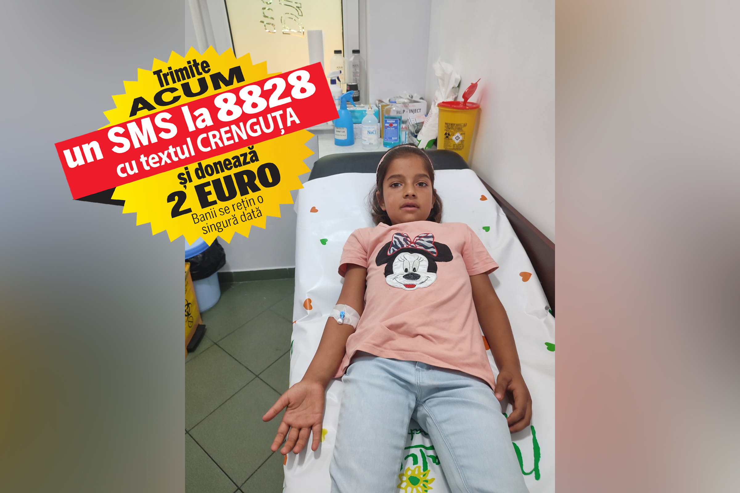 Crenguța Dobrea, fetiță de 11 ani, bolnavă de cancer