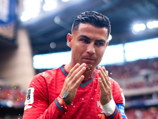 Cristiano Ronaldo în timpul meciului Portugalia - DR Congo