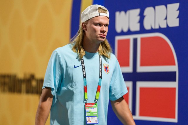 Erling Haaland sărbătorind un gol pentru Norvegia la Cupa Mondială 2026