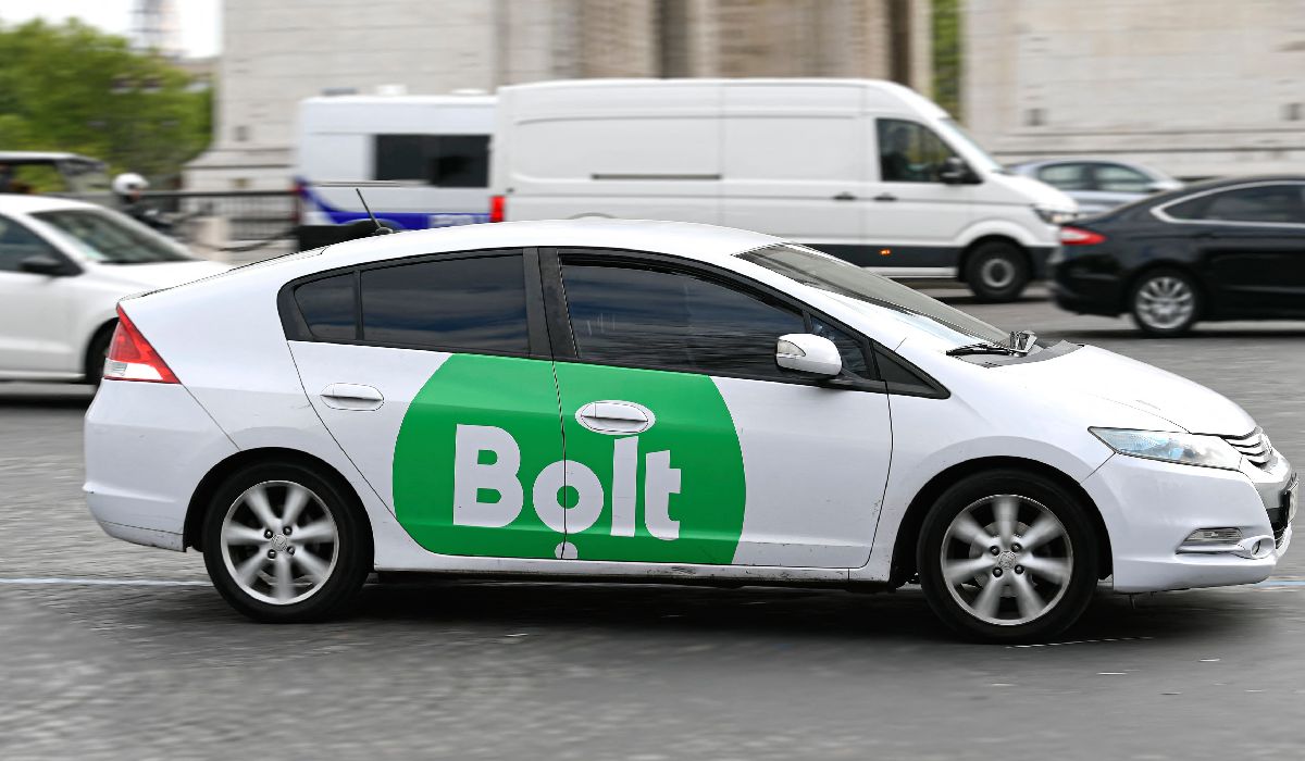 Captură de ecran cu aplicația Bolt, afișând tariful pentru cursa București-Salonic