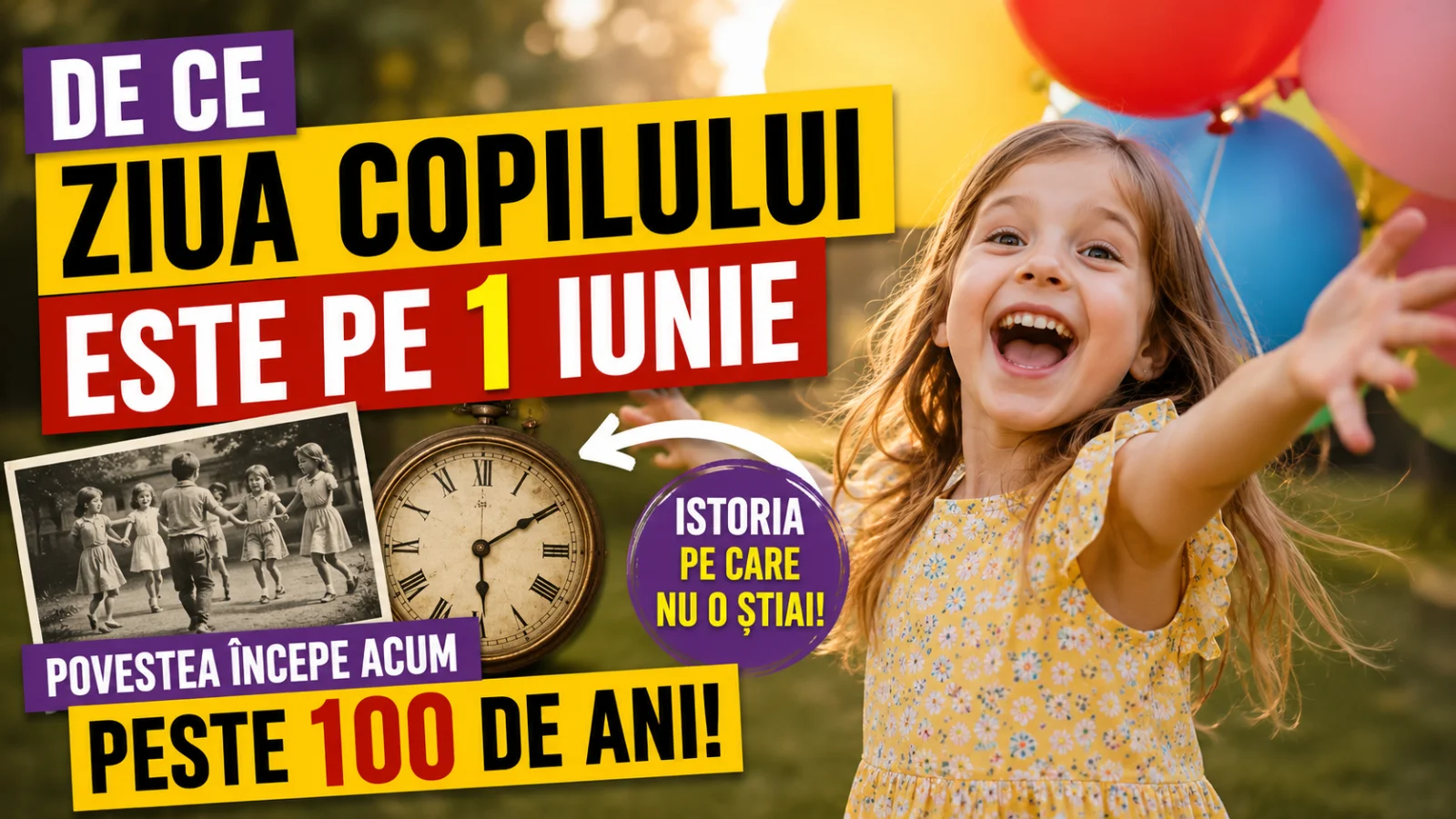 De ce se sărbătorește Ziua Copilului pe 1 iunie. Povestea puțin cunoscută care a început în urmă cu mai bine de 100 de ani