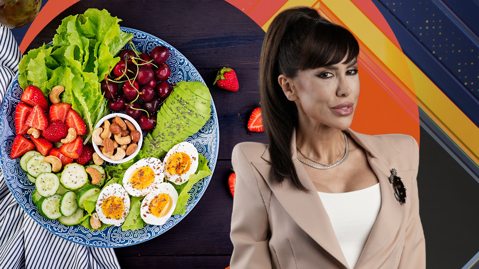 Denise Rifai, prezentatoare TV, zâmbind în cadrul emisiunii Furnicuțele