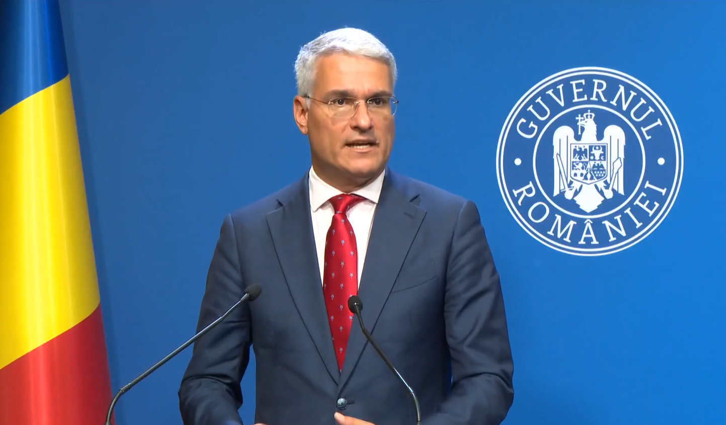 Dragoș Pîslaru, ministrul interimar al Investițiilor, la o conferință de presă