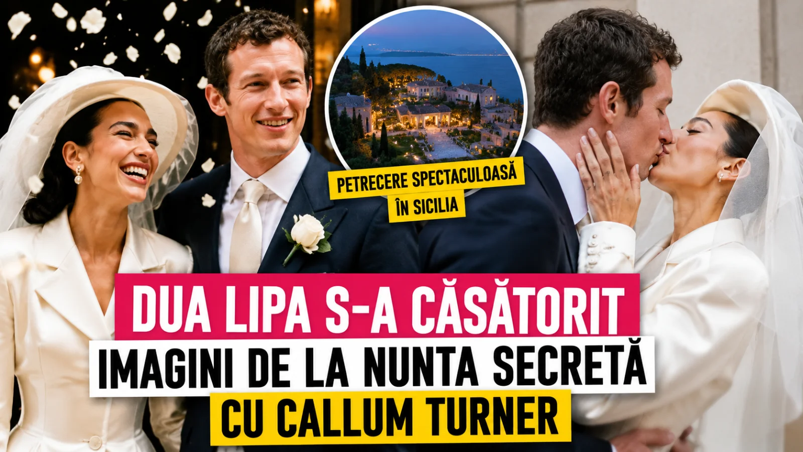Dua Lipa s-a căsătorit cu Callum Turner. Imaginile de la nunta secretă din Londra au făcut înconjurul internetului