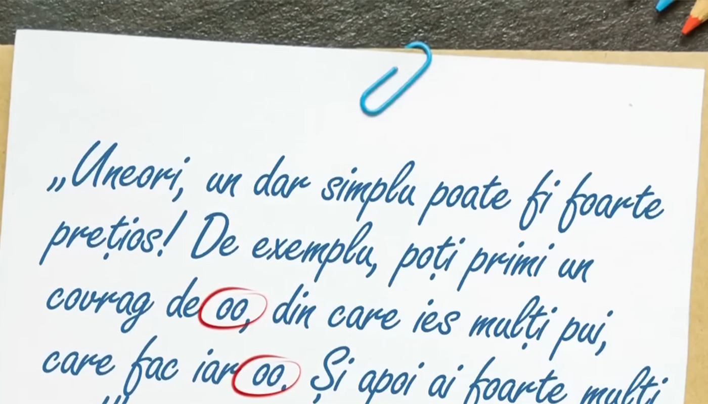 Elev la Evaluarea Națională scrie „oo” în loc de „ouă”: „Poți primi un cofrag de oo, din care ies pui”