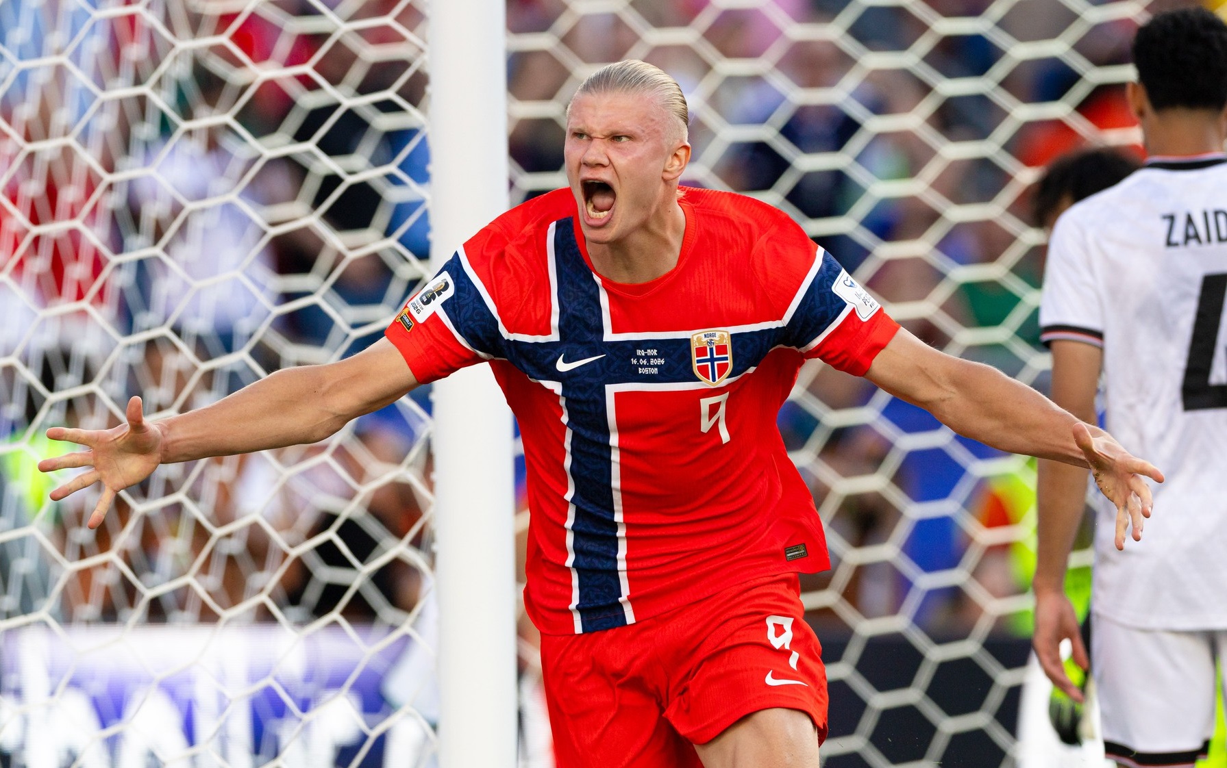 Erling Haaland sărbătorind un gol pentru Norvegia la Cupa Mondială 2026