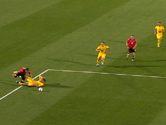 Meciul Georgia - România, prima repriză, 0-0