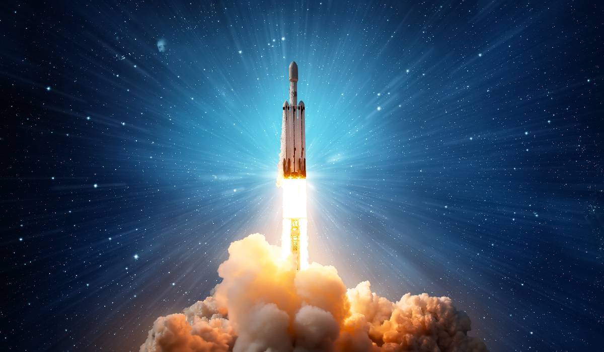 Racheta Starship SpaceX la decolare