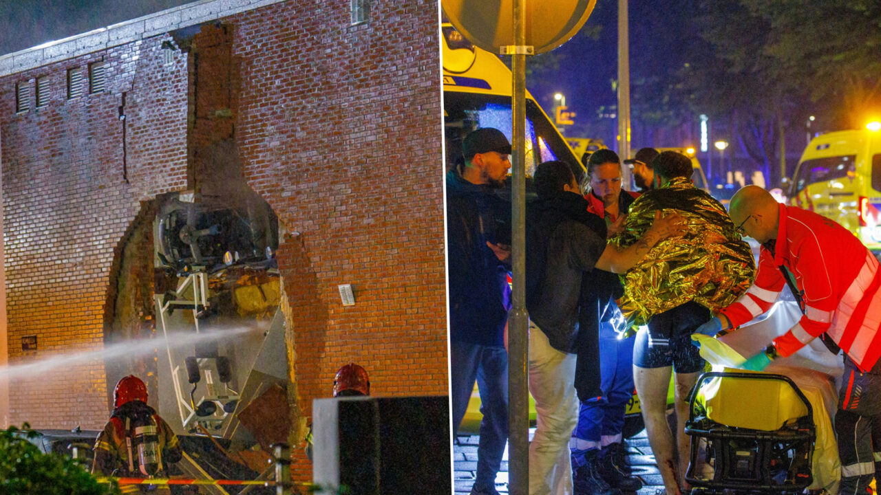 Bloc rezidențial avariat după explozia din Amsterdam