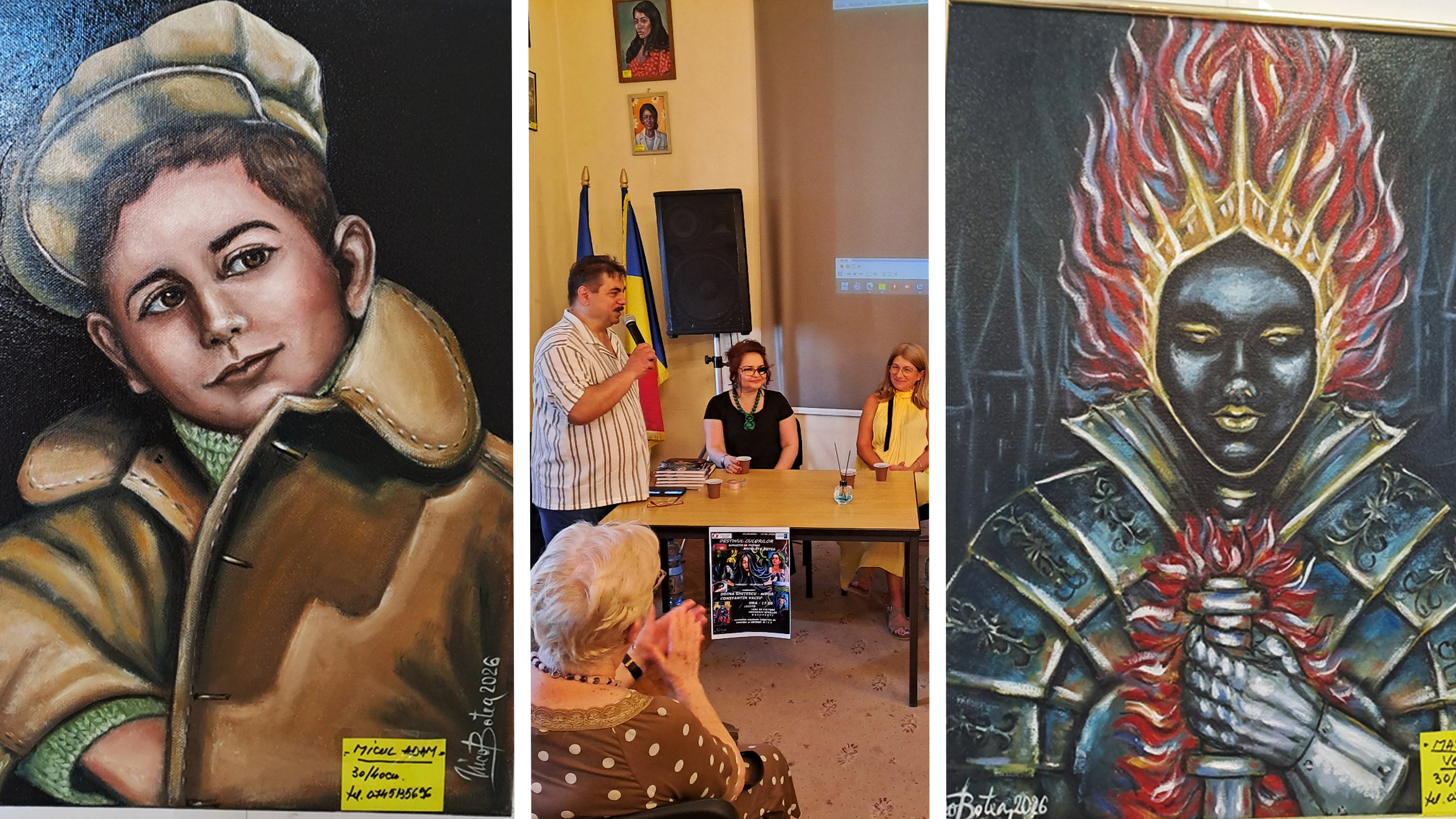 Tablouri expuse la expoziția Destinul Culorilor, picturi colorate de Nicoleta Botea