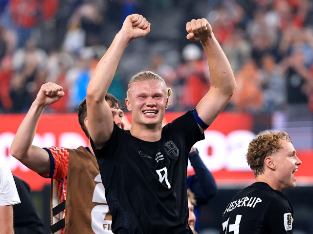 Erling Haaland sărbătorind un gol pentru Norvegia la Cupa Mondială 2026