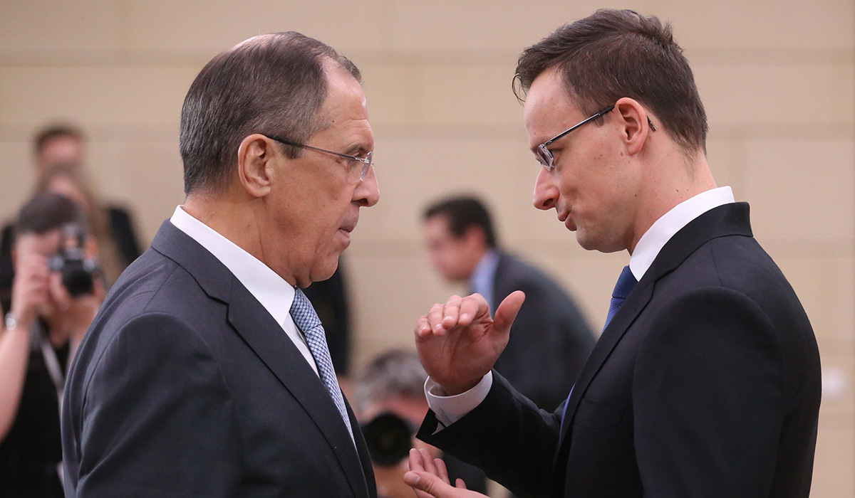 Péter Szijjártó și Vladimir Putin