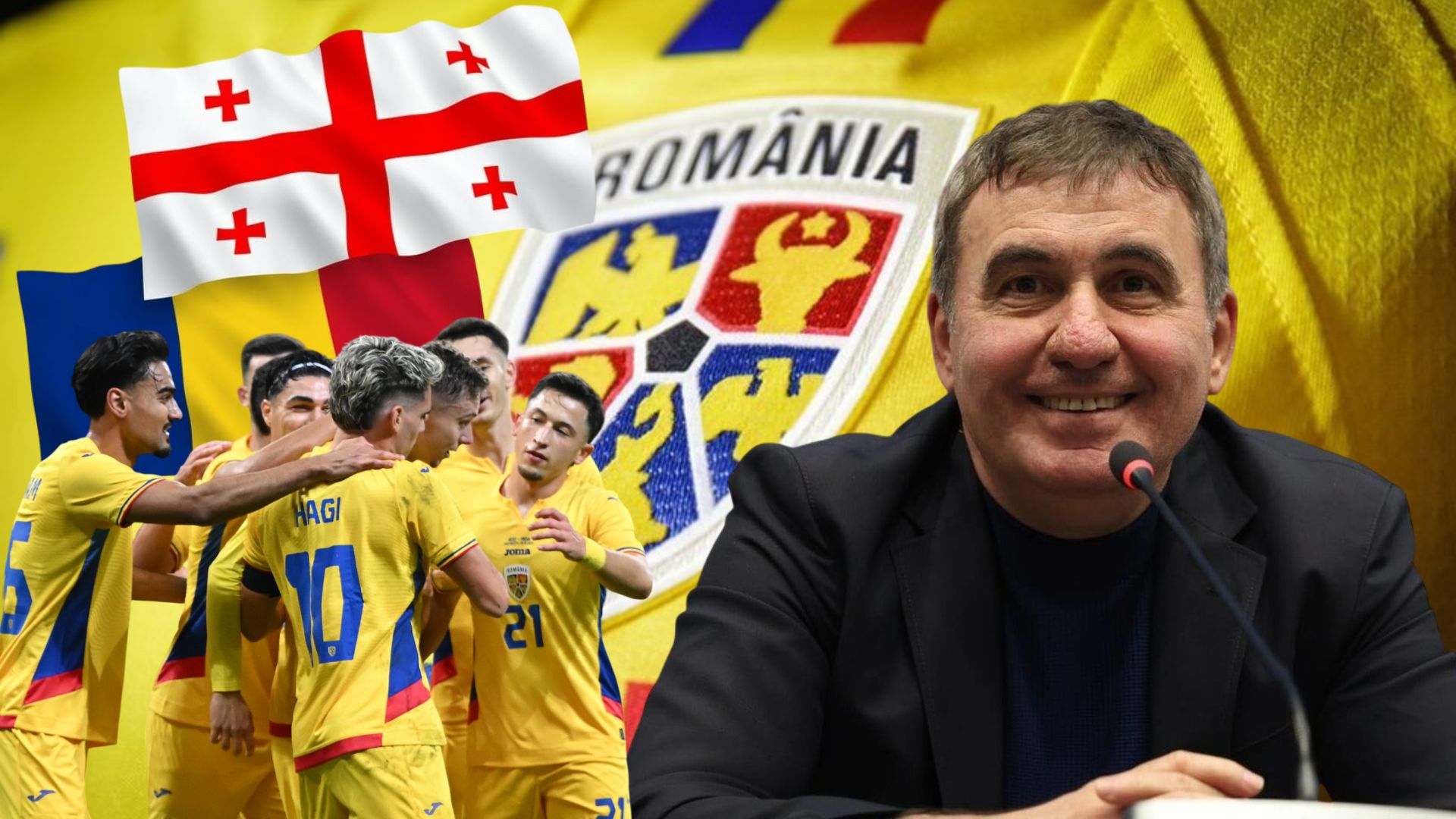 Gică Hagi pe banca tehnică a naționalei României