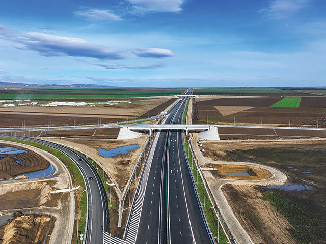 Hartă a autostrăzilor din România cu A7, A8 și alte proiecte