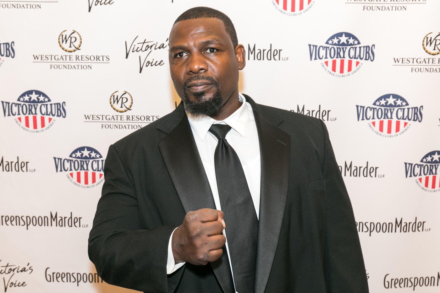 Hasim Rahman în ring, în timpul unui meci de box