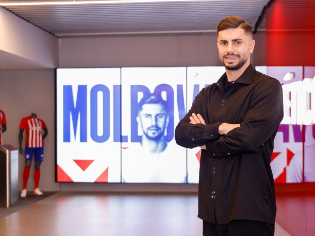 Horațiu Moldovan în timpul unui meci pentru Atletico Madrid