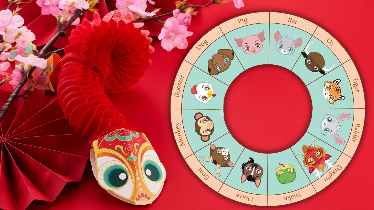 Horoscop chinezesc 9 iunie 2026 cu simboluri zodiacale și monede de aur