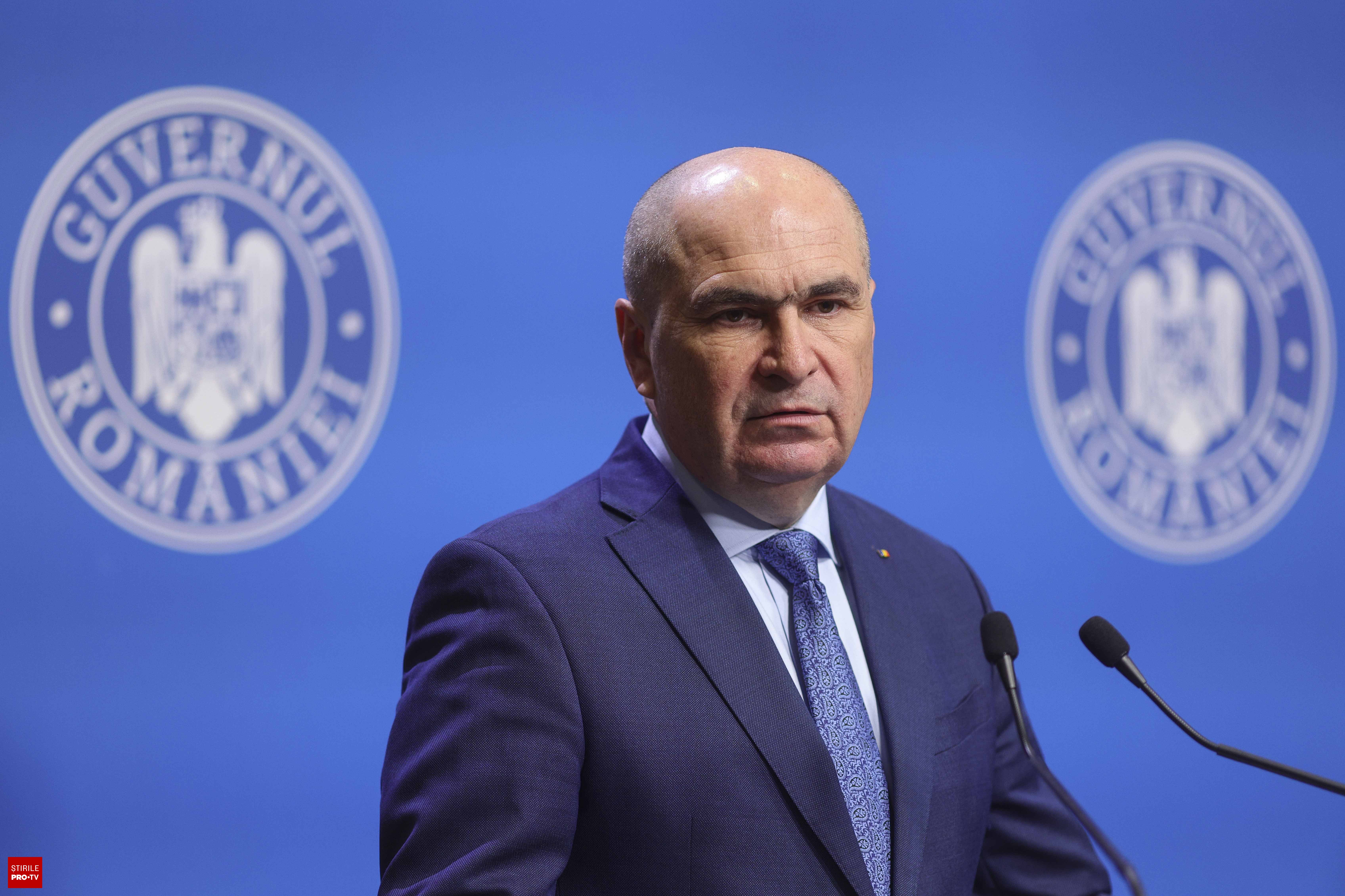 Ilie Bolojan, premierul interimar și președintele PNL, în timpul unei declarații
