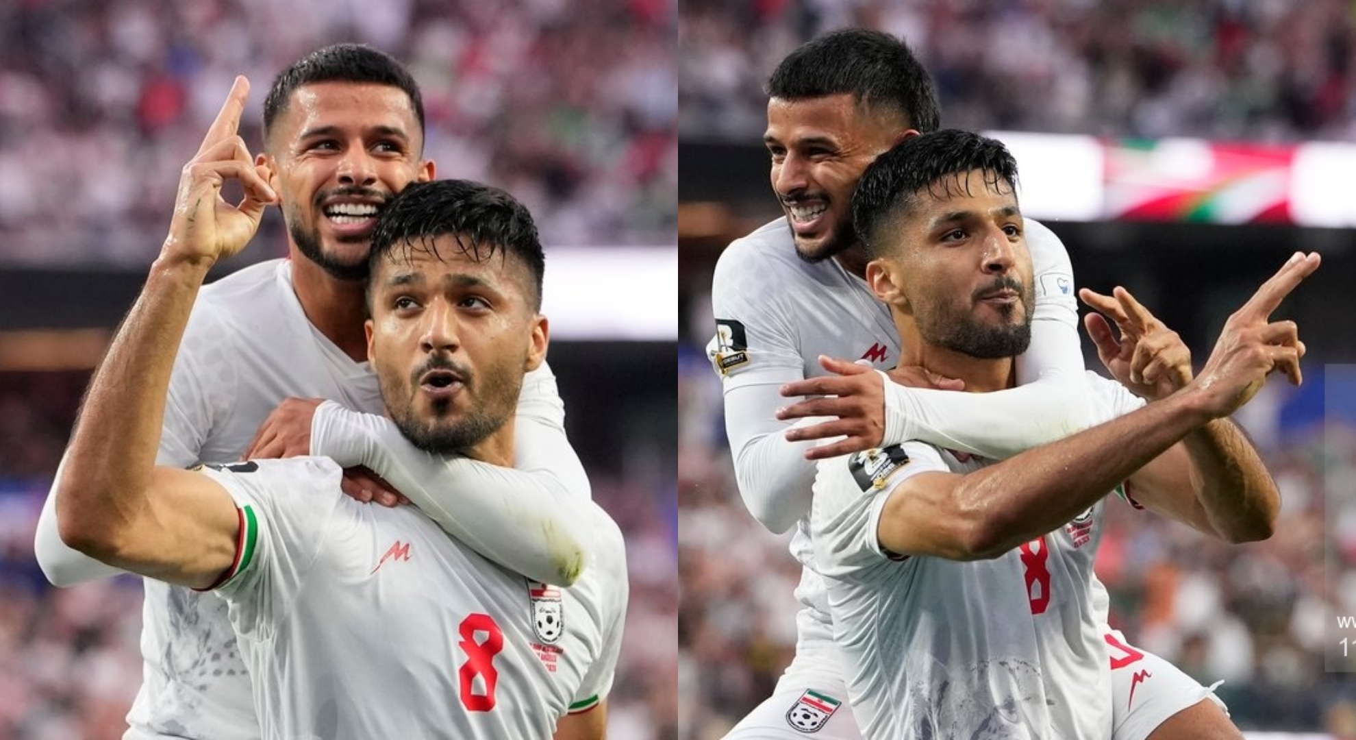 Mohammad Mohebi celebrează un gol cu un gest de armă spre public