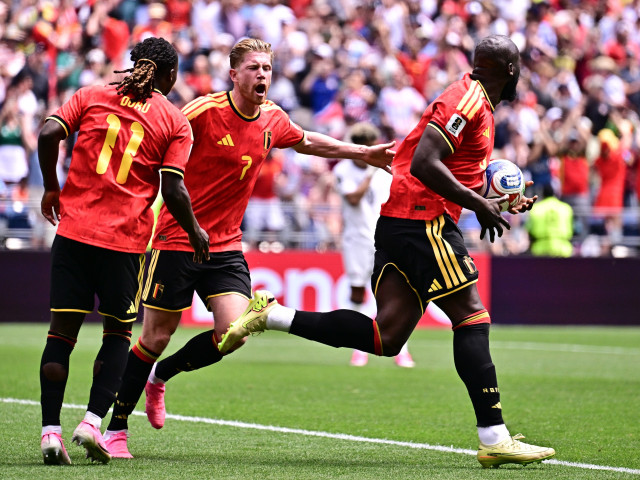 Jeremy Doku în timpul unui meci al Belgiei