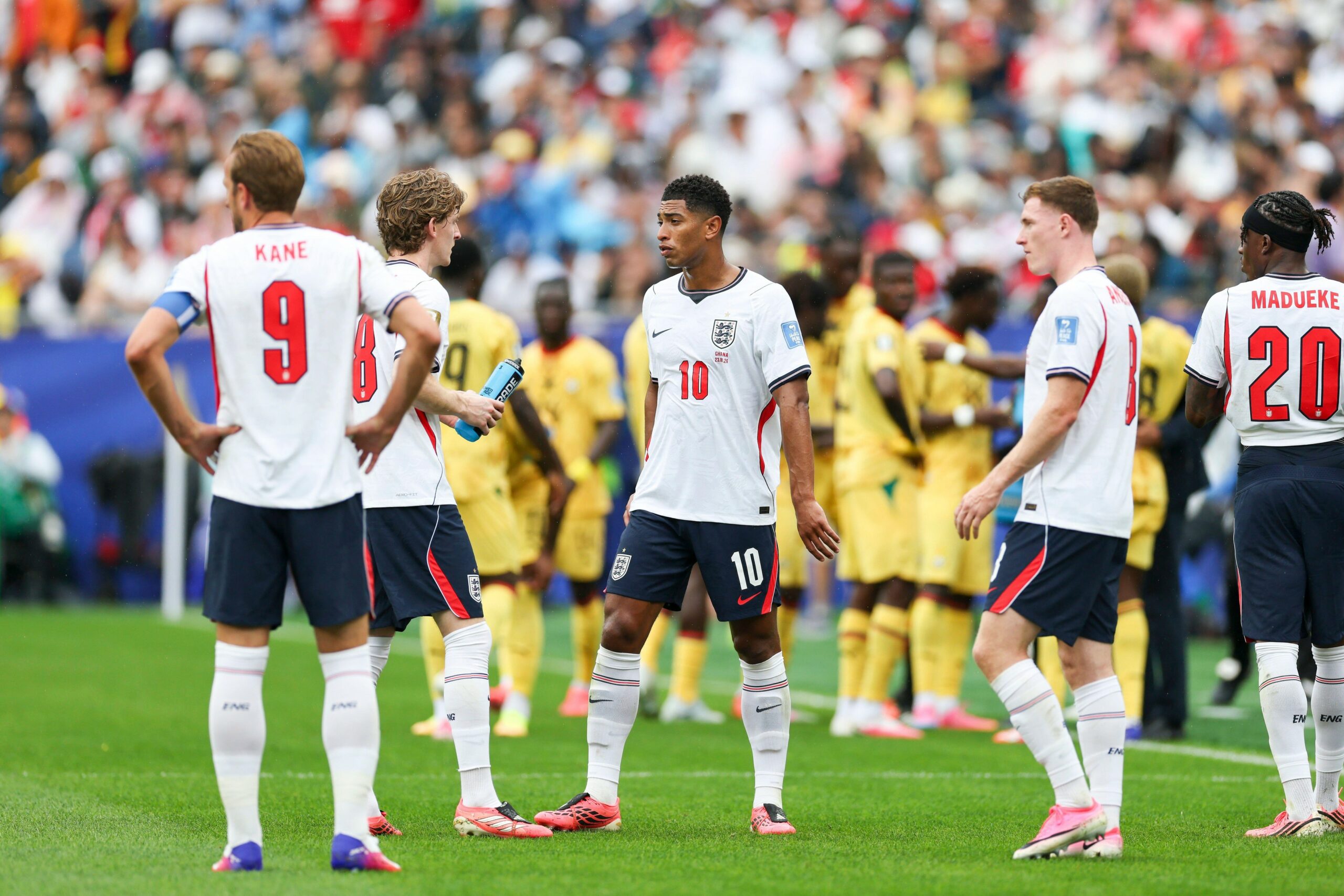 Jude Bellingham în timpul meciului Anglia – Ghana la Cupa Mondială 2026