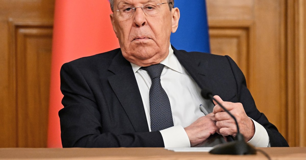 Serghei Lavrov, ministrul rus de externe, într-o conferință de presă