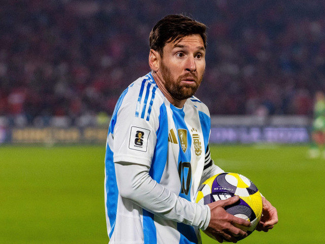 Leo Messi sărbătorind un gol pentru Argentina