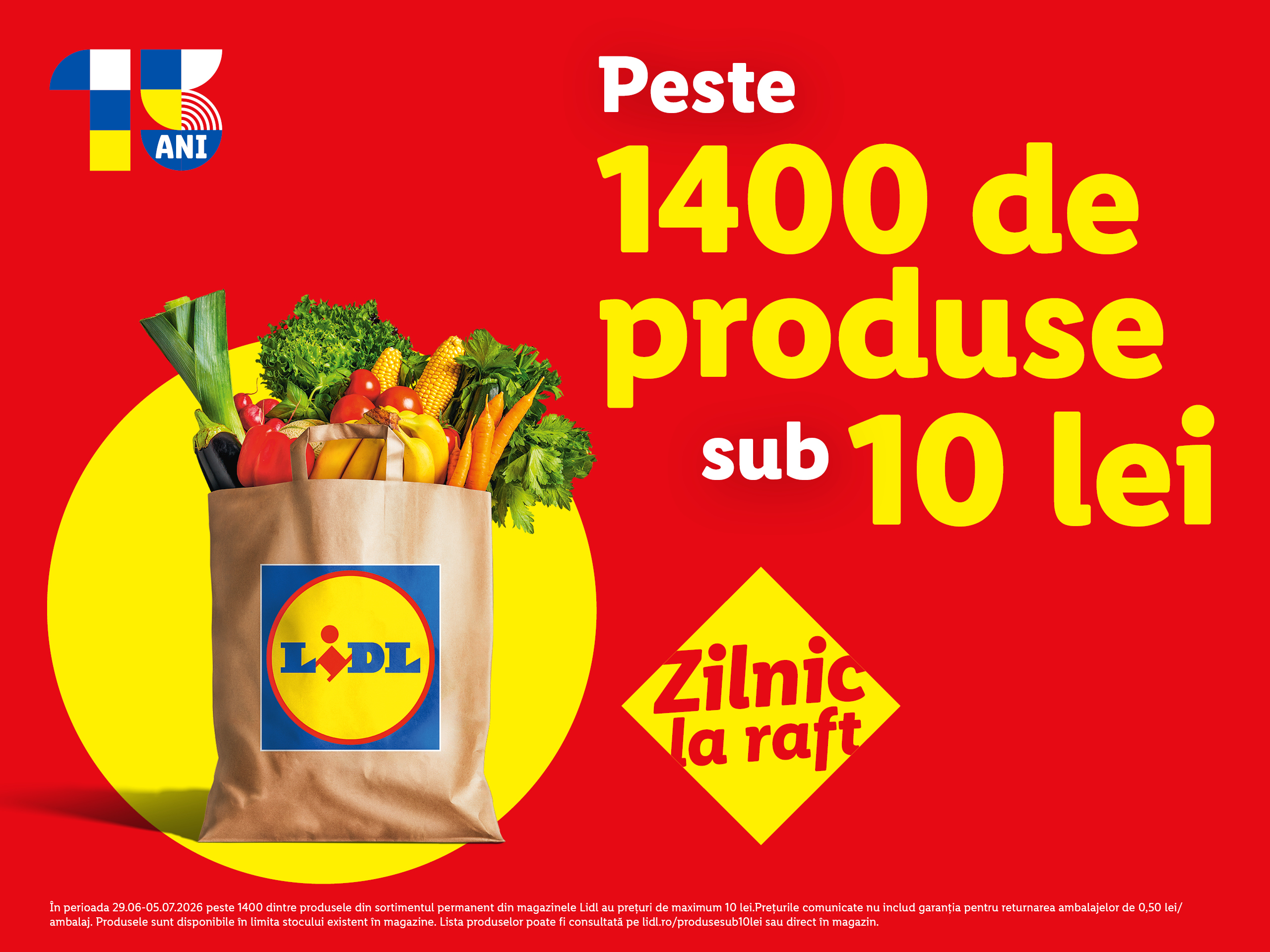Lidl România: Aproximativ jumătate din sortimentul permanent, prețuri sub 10 lei