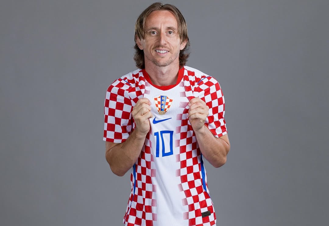 Luka Modric sărbătorind 200 de selecții la naționala Croației