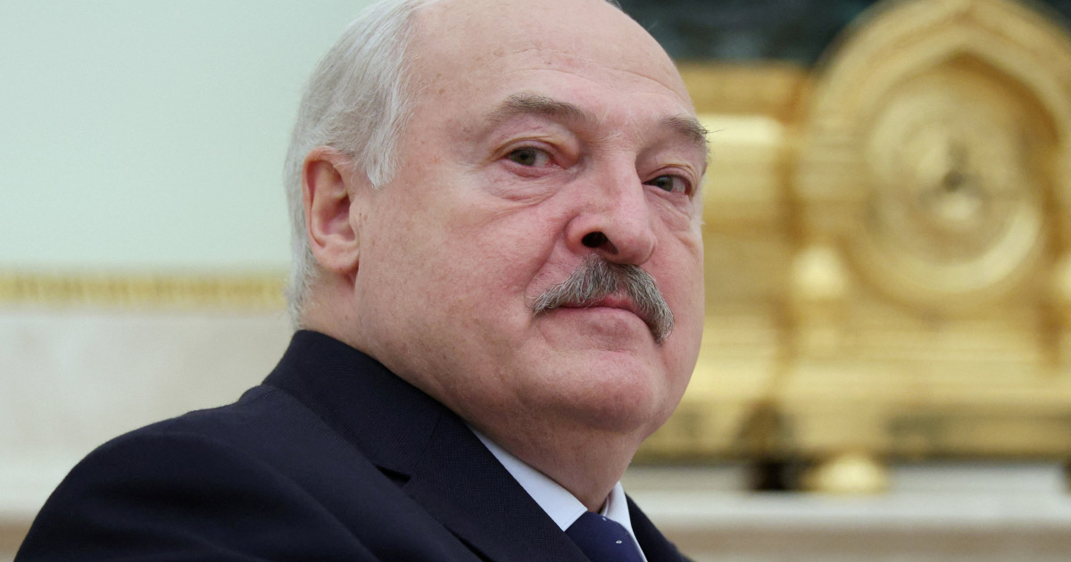 Aleksandr Lukașenko în timpul unui discurs la Grodno