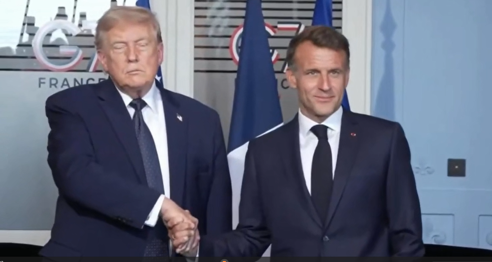 Emmanuel Macron vorbind la summitul G7 de la Évian-les-Bains