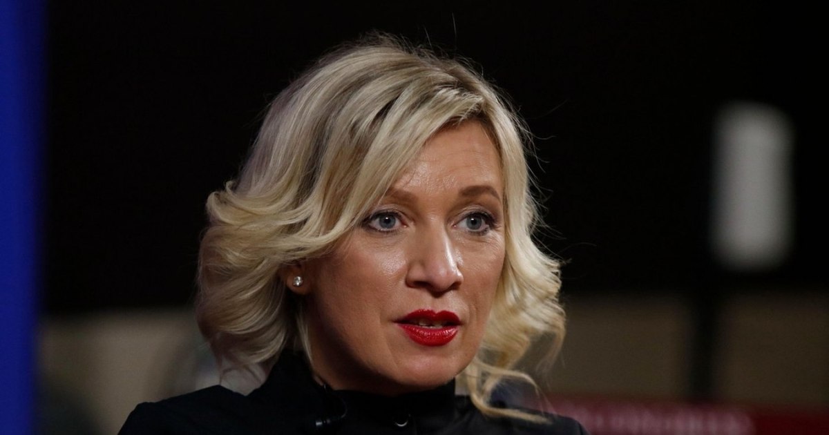 Maria Zaharova la un briefing de presă
